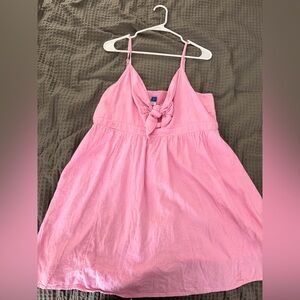 Old Navy Pink Tie-Front Mini Dress